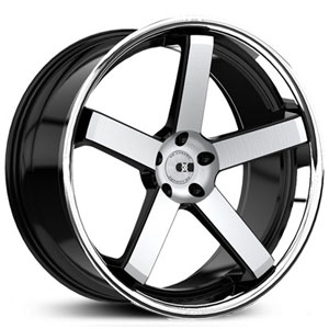 20x10 XO Wheels Rome Matte Black w/ Brushed Face & SS Lip  HPO