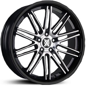 22x10.5 XO Wheels Torino Matte Black w/ Brushed Face & Matte Black Lip HPO