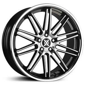 20x9.5 XO Wheels Torino Matte Black w/ Brushed Face & SS Lip  HPO