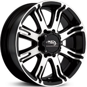 18x9 American Racing AR708 Matte Black w/ Machined Face RWD