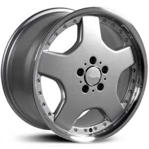 17x7.5 Mercedes Benz AMG MB06 Silver Machined Lip HPO