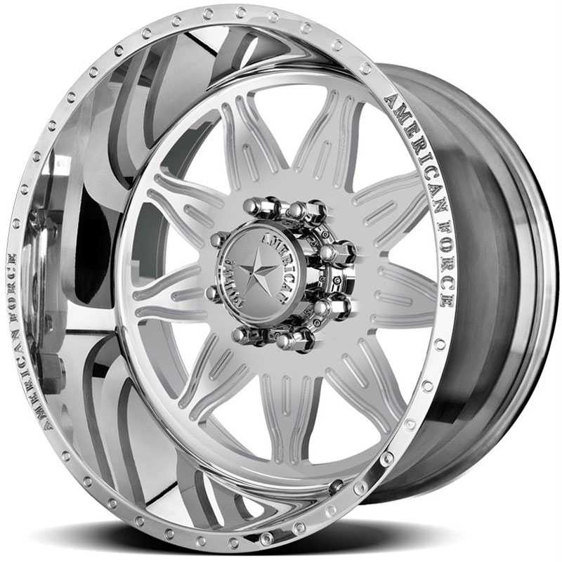 24x12 American Force Wheels BURST SS8 Mirror Finish Polish REV