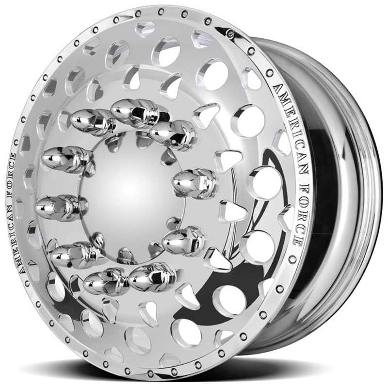20x8.25 American Force Dually Wheels CONFLICT Mirror Finish Polish HPO