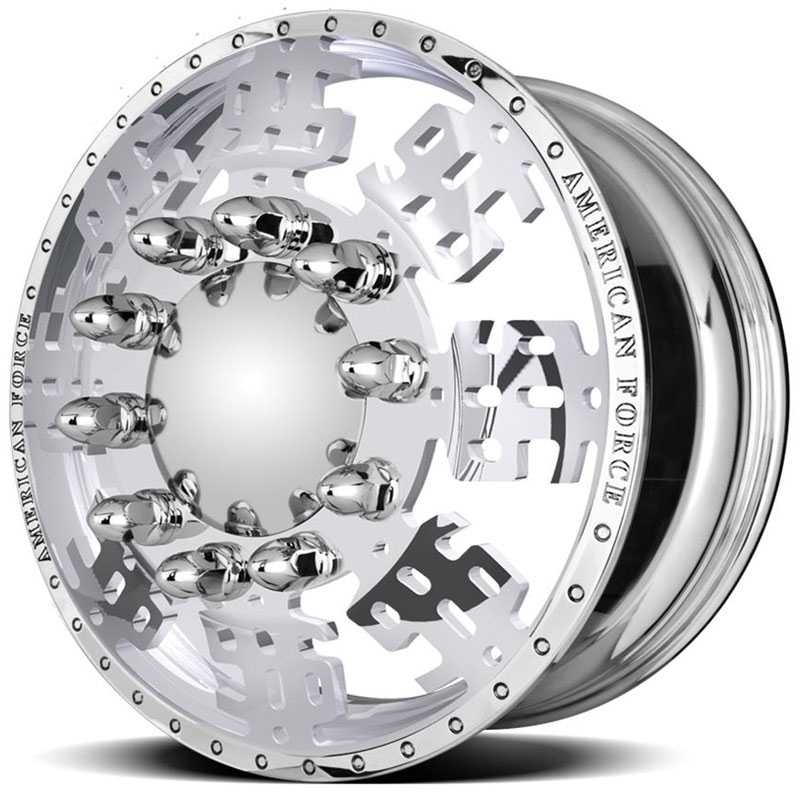 26x8.25 American Force Dually Wheels DOLLA Mirror Finish Polish HPO