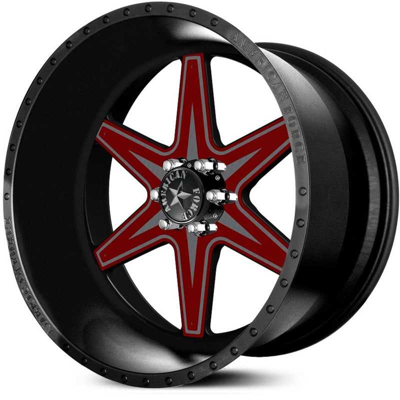 20x9 American Force Wheels EVADE FP6 Black Flat-Solid REV