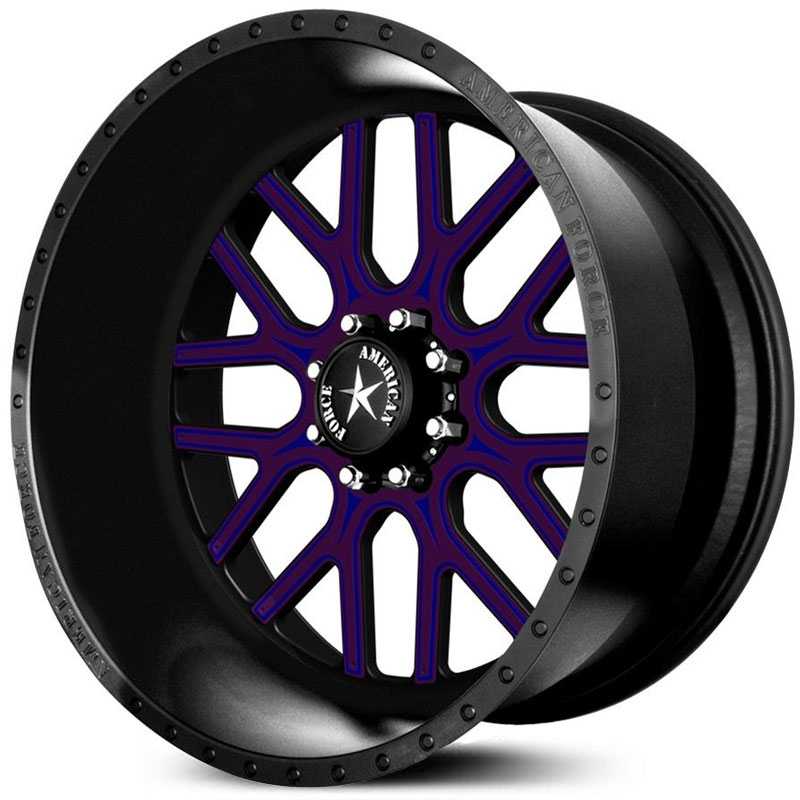20x9 American Force Wheels FALLOUT FP8 Black Flat-Solid RWD
