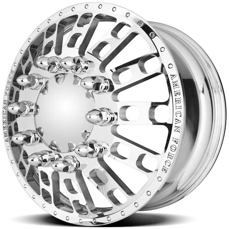 22.5x8.25 American Force Dually Wheels FUSION Mirror Finish Polish HPO
