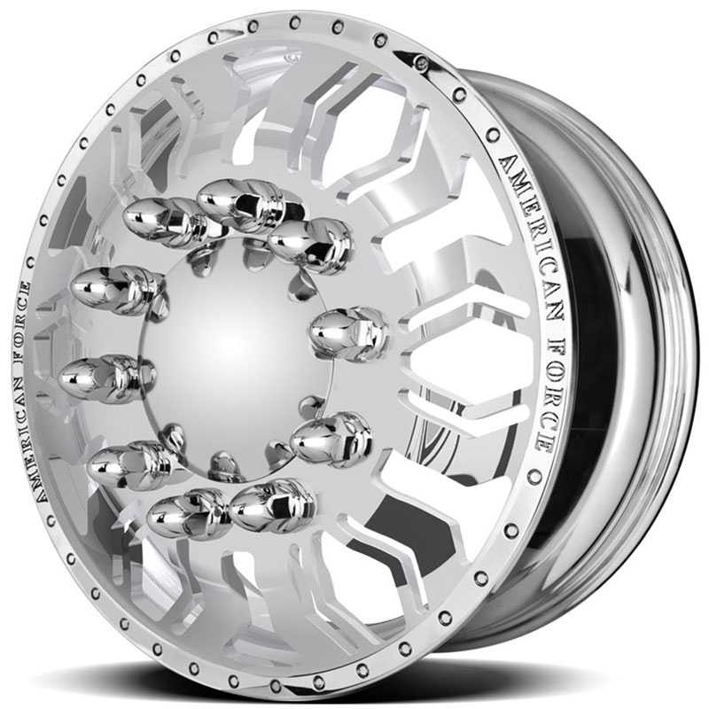 24x8.25 American Force Dually Wheels HAWK Mirror Finish Polish HPO