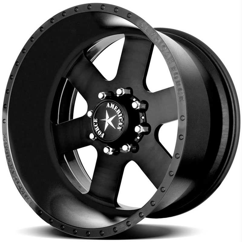 24x12 American Force Wheels JUDGE SS8 Black Flat-Solid REV
