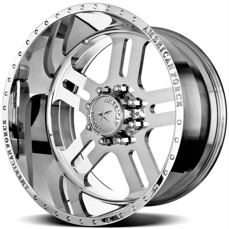 20x10 American Force Wheels JUSTICE SS8  Mirror Finish Polish REV