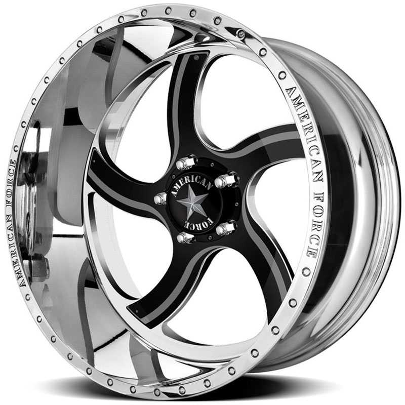 22x10 American Force Wheels NIGHTMARE FP5 Mirror Finish Polish REV