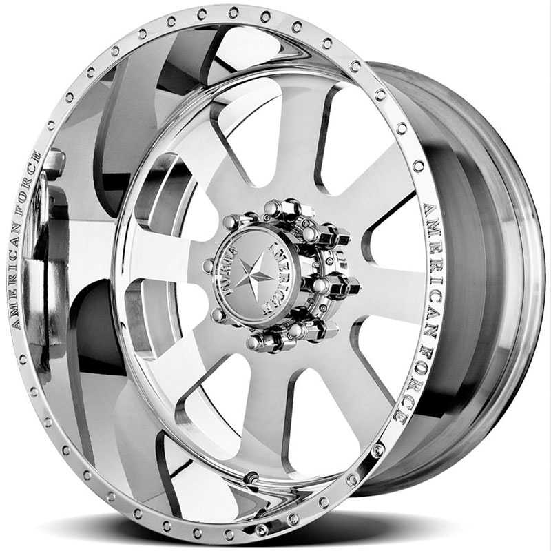 24x14 American Force Wheels RECON SS8 Mirror Finish Polish REV