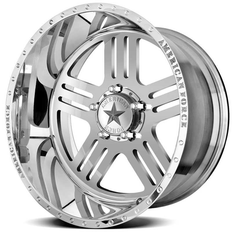 20x12 American Force Wheels RUSH SS5 Mirror Finish Polish REV