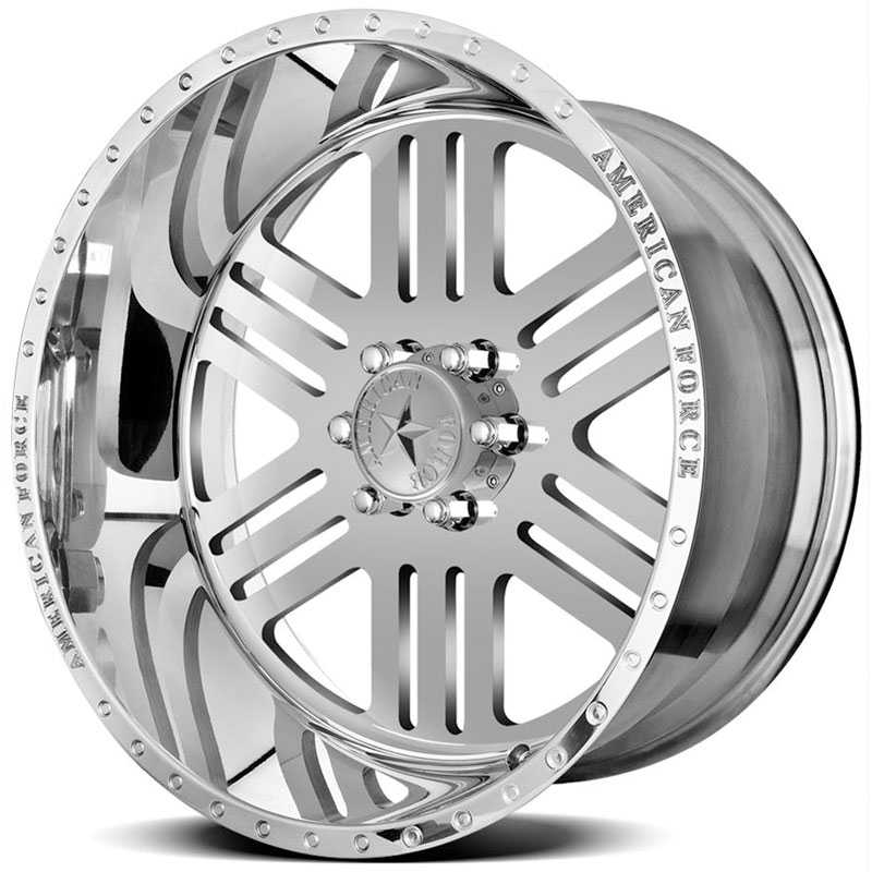 22x14 American Force Wheels RUSH SS6 Mirror Finish Polish REV