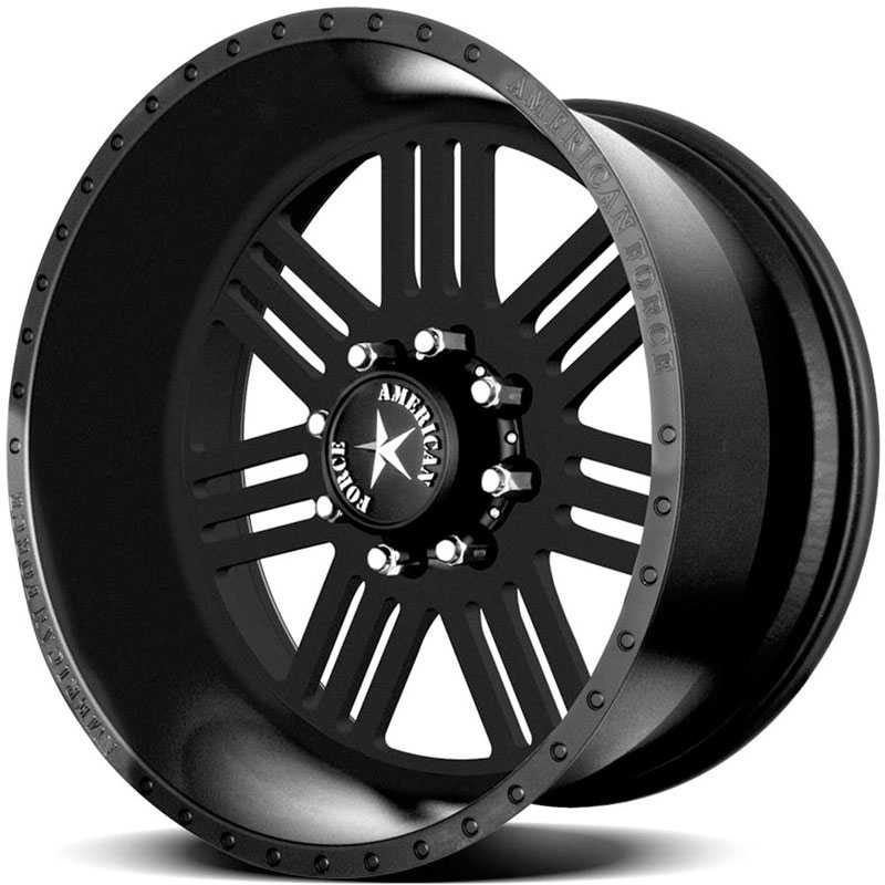 20x14 American Force Wheels RUSH SS8 Black Flat-Solid REV