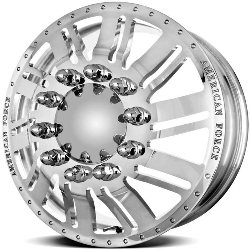 20x8.25 American Force Dually Wheels SHIFT Mirror Finish Polish HPO