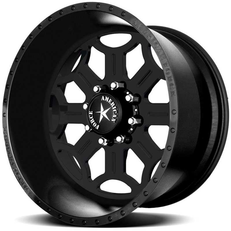 24x14 American Force Wheels TORQUE SS8 Black Flat-Solid REV