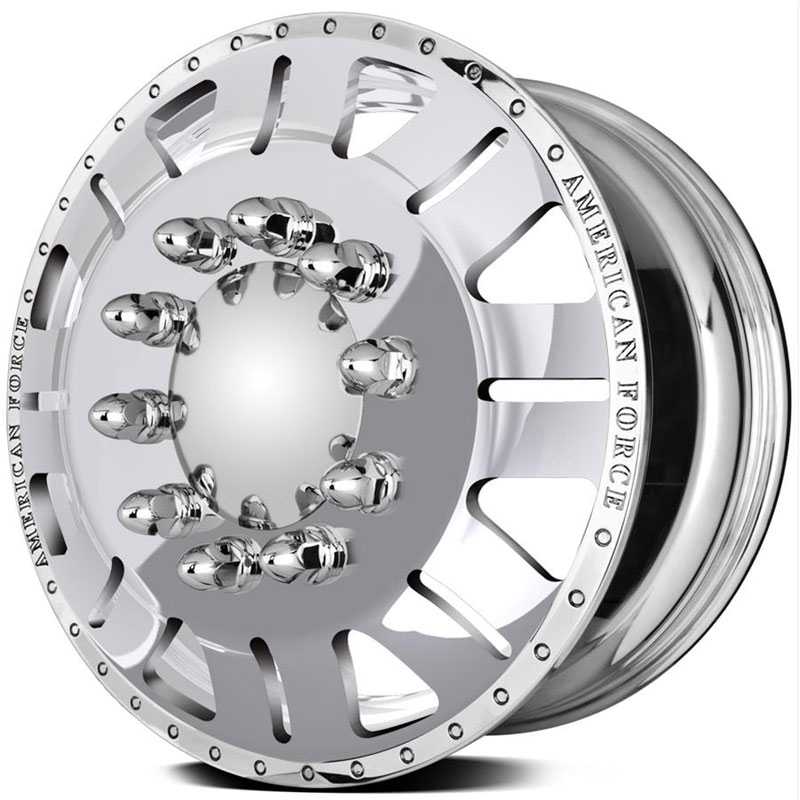 24x8.25 American Force Dually Wheels TRIGGER Mirror Finish Polish HPO