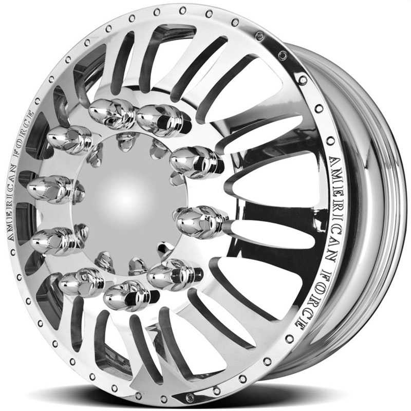 26x8.25 American Force Dually Wheels UNION Mirror Finish Polish HPO