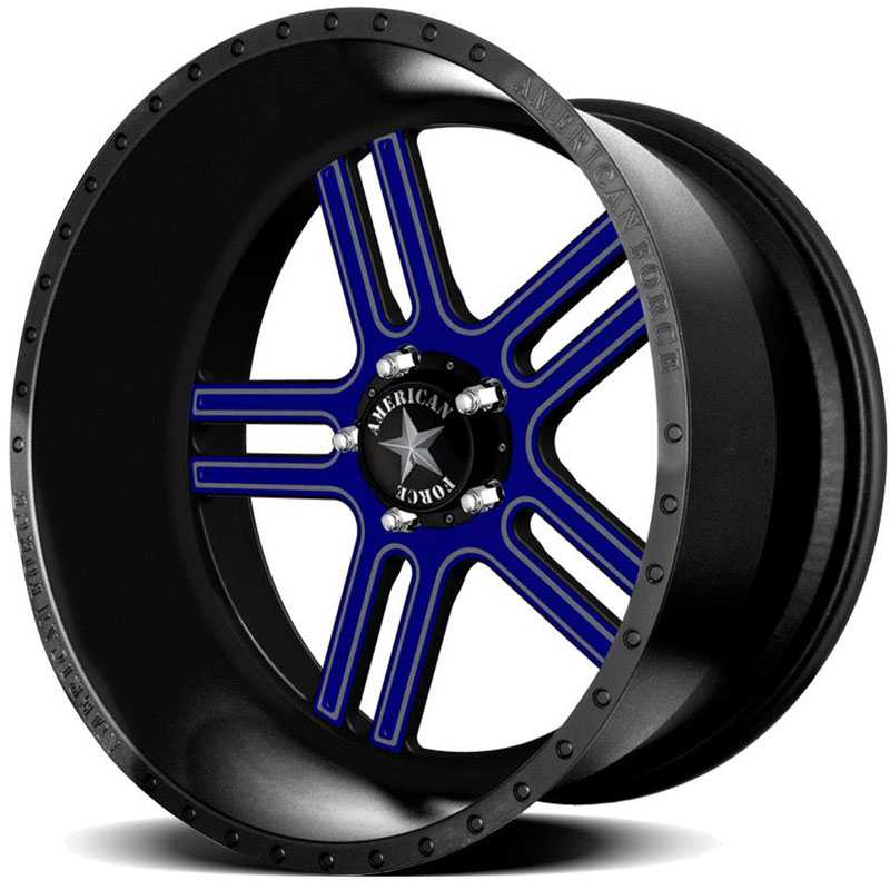 22x14 American Force Wheels VECTOR FP5 Black Flat-Solid REV