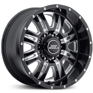 20x10 BMF Rehab Gloss Black with Full CNC Milling REV