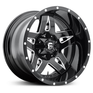 20x10 Fuel Offroad D254 Full Blown Two Piece Black Milled REV
