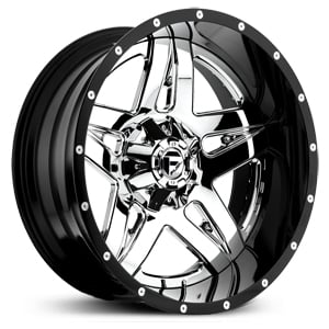 20x14 Fuel Offroad D253 Full Blown Two Piece Chrome Deep Lip REV