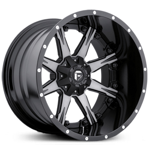 22x14 Fuel Offroad Nutz Dually Black Machined REV