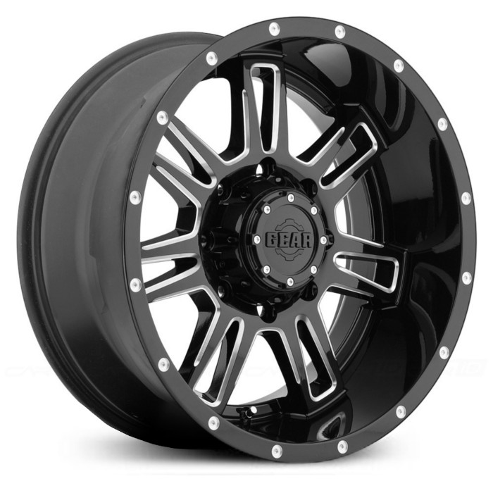 20X9 Gear Alloy Challenger 737BM Gloss Black with CNC Milled Accents RWD