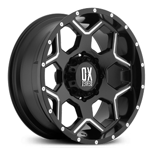 18x9 KMC XD Series XD812 Crux Gloss Black Milled MID