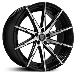 20X8.5 Lexani CSS-15 Gloss Black Machined RWD