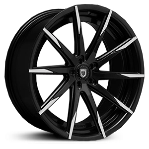 20X8.5 Lexani CSS-15 Gloss Black w/ Machined Tips RWD
