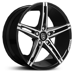 20X8.5 Lexani R-3 Gloss Black Machined RWD