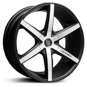 Lexani R-6 Six Flat Black Machined