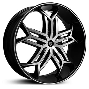 26x9.5 Lexani Tristo Gloss Black Machined RWD