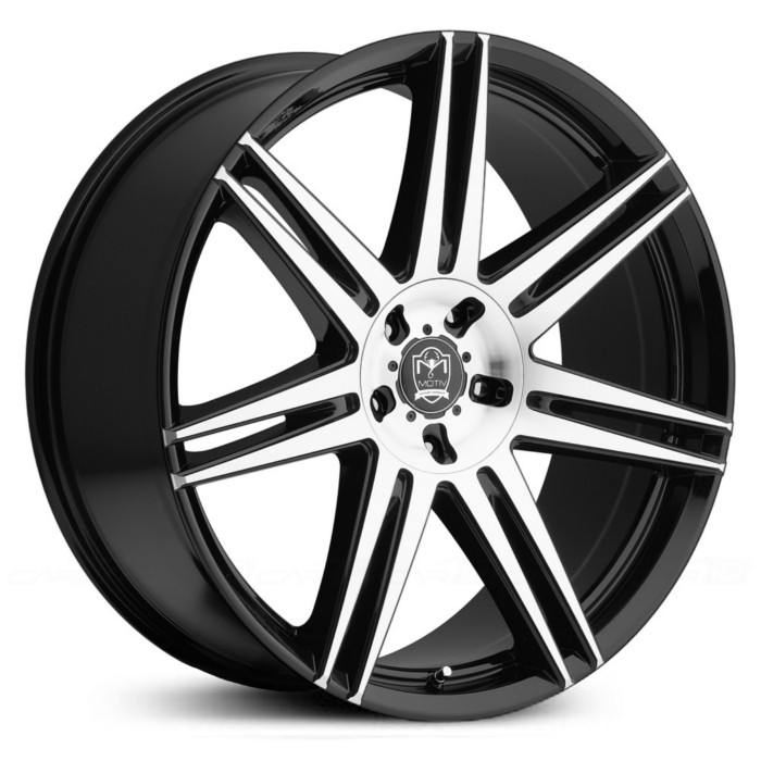 20X8.5 Motiv 414MB Modena Mirror Machined Face w/ Gloss Black Accents HPO