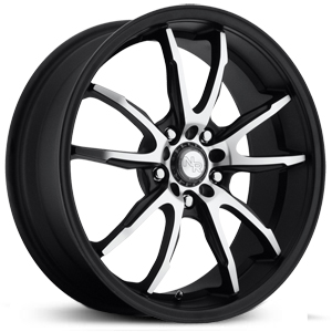 18x8 Niche Monza Black Machined HPO