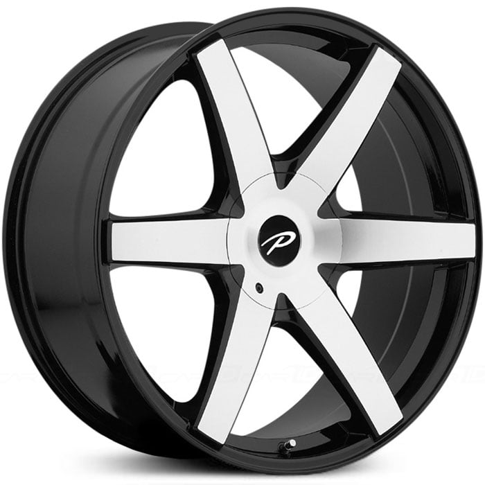 18X7.5 Pacer 785MB Ovation Mirror Machined Face w/ Gloss Black Accents HPO
