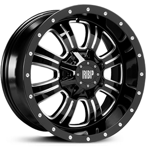 20X10 RBP FURY 99R Glossy Black W/CNC Grooves REV