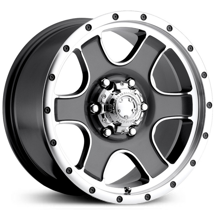 16X8 Ultra Nomad 174GN Diamond Cut w/ Anthracite Grey & Clear Coat REV