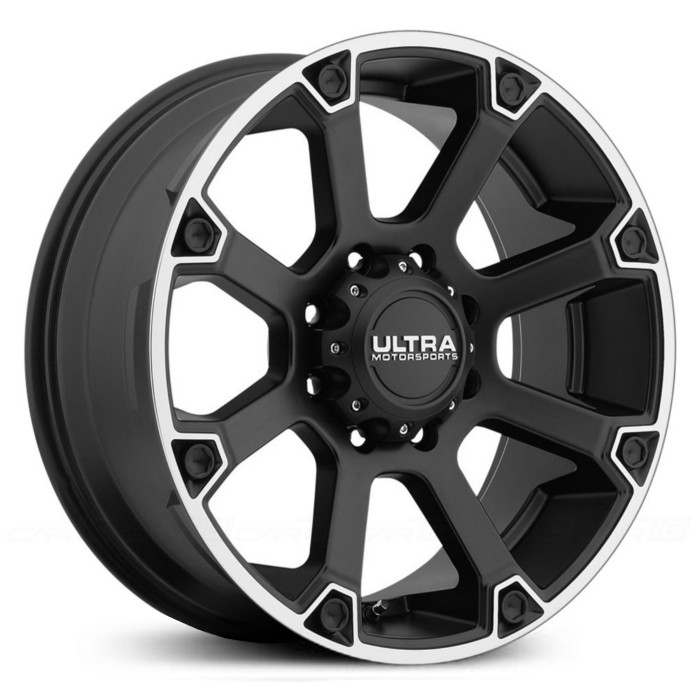 17X8 Ultra Spline 245SB Satin Black w/ Diamond Cut Accents RWD