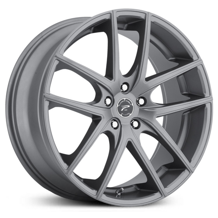 18X8 Platinum Opulent 412GN Satin Graphite Grey w/ Satin Clear-Coat HPO