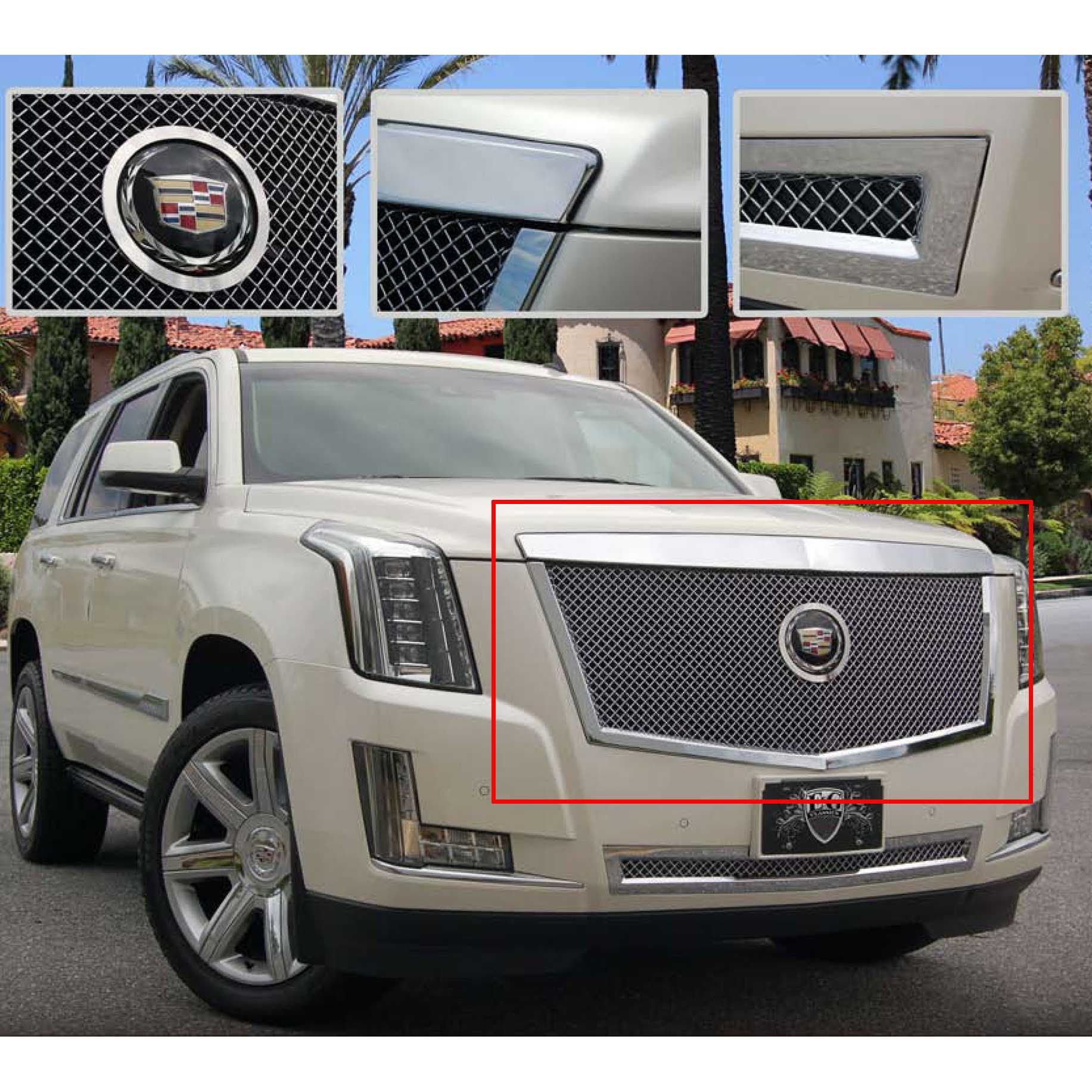 cadillac escalade classic heavy mesh grille adaptive cruise upper only 1009 010u 15hac