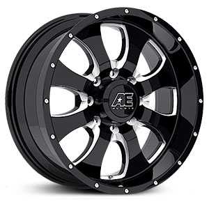 20x9 AE Hardrock Series 014 Gloss Black RWD