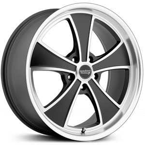 American Racing Vintage VN807 Satin Black Machined