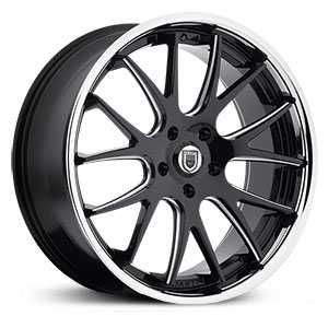 22X10.5  Asanti Black ABL-3 Matte Black Milled W/ SS Lip RWD