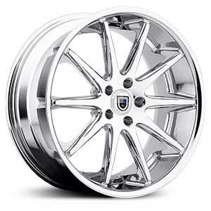 20X8.5  Asanti Black ABL-4 Chrome RWD