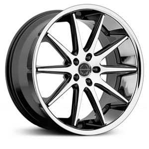 22X9 Asanti Black ABL-4 Machined Face W/ SS Lip RWD