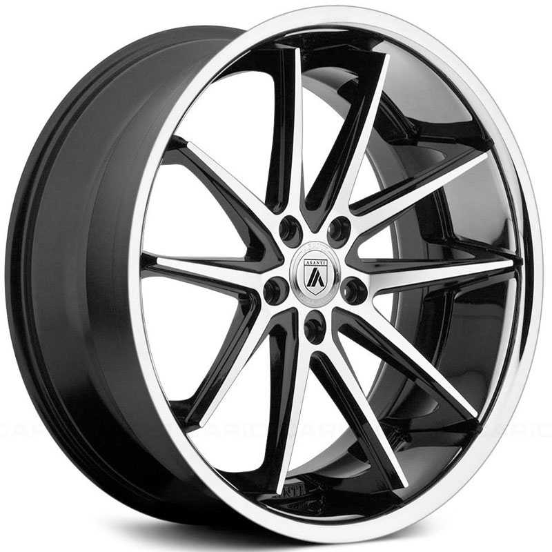 20X8.5  Asanti Black ABL-5 Machined Face W/ SS Lip RWD