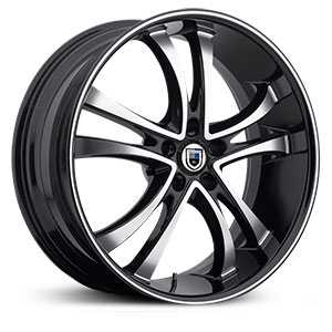 20X8.5  Asanti Black ABL-6 Machined Face W/ Black Lip RWD